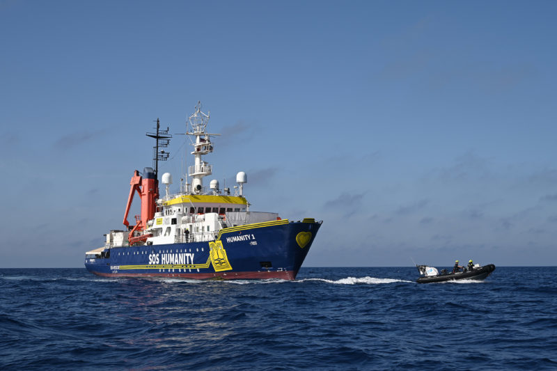 Rettungsschiff Humanity 1, schnelles Rettungsboot