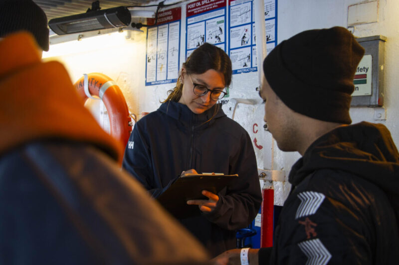 Gerettete werden registriert