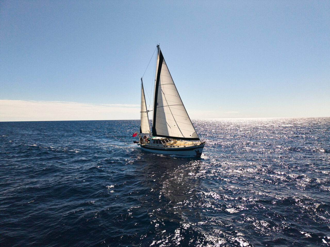 Segelschiff Humanity 2 auf dem Meer