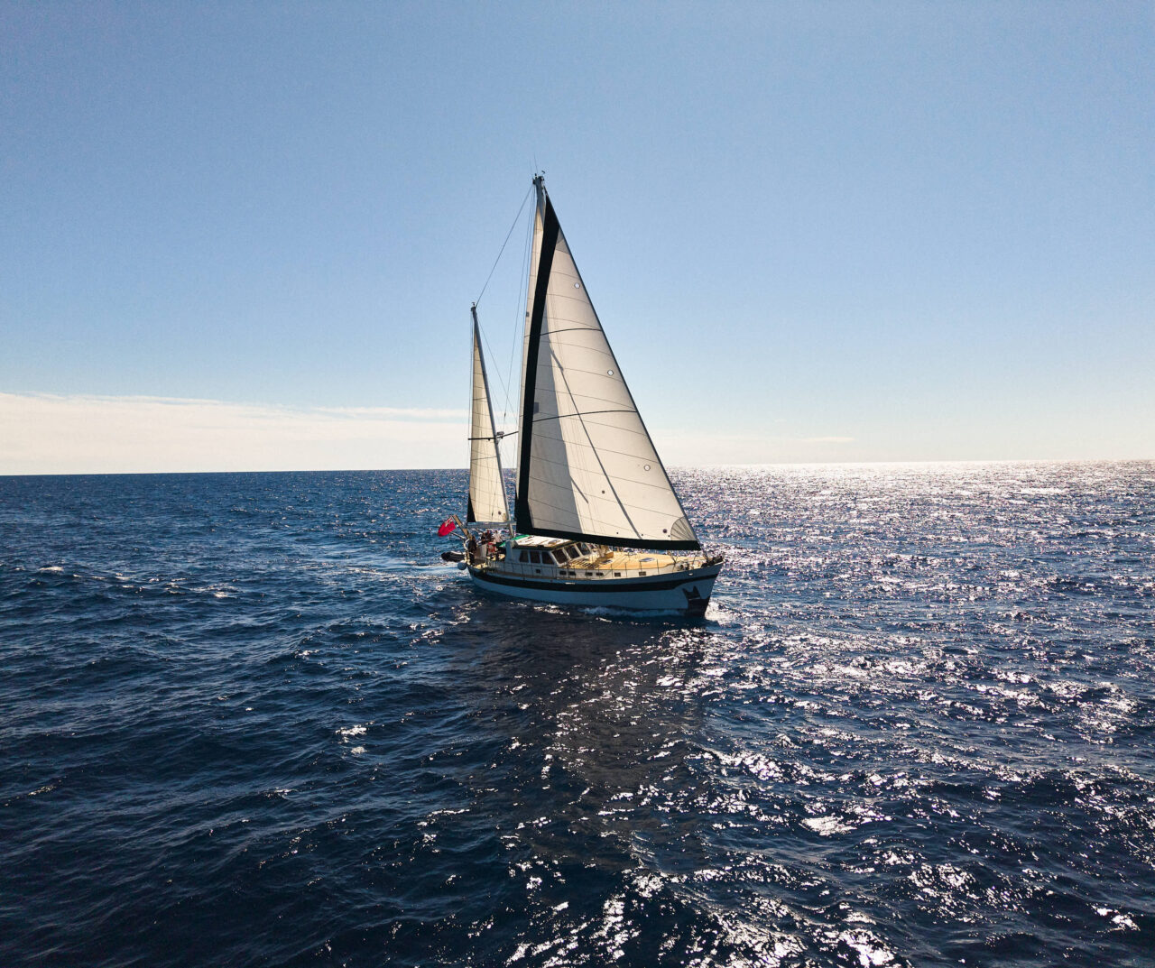 Segelschiff Humanity 2 auf dem Meer