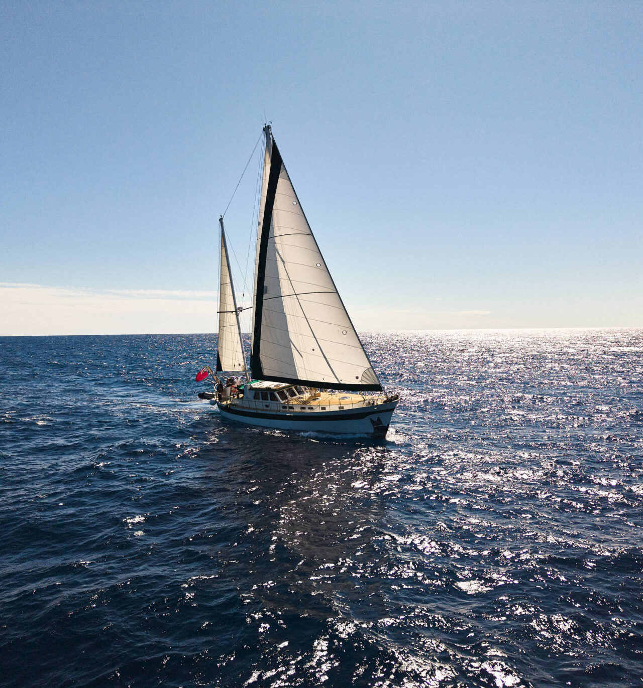 Segelschiff Humanity 2 auf dem Meer
