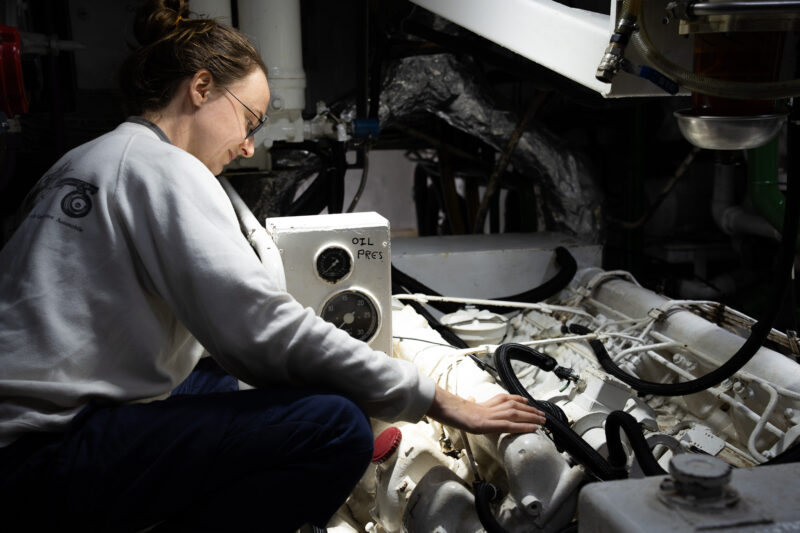 Mechanic on board the Humanity 2